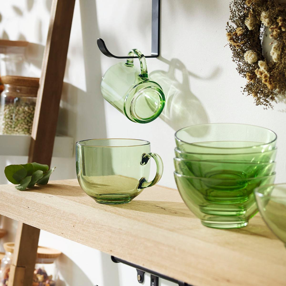 Multicolor Glass C-Handle Mug Set (3 Pcs) | Full House Lebanon
