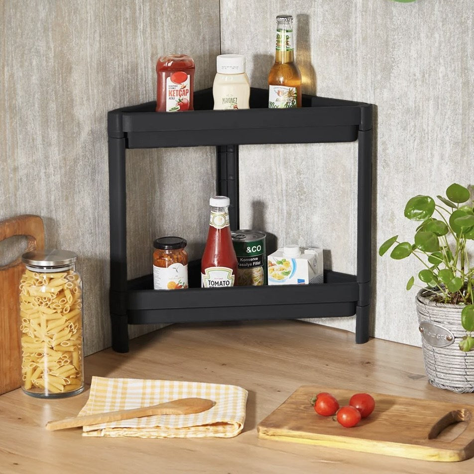 2 Tiers Corner Shelf Unit | Full House Lebanon