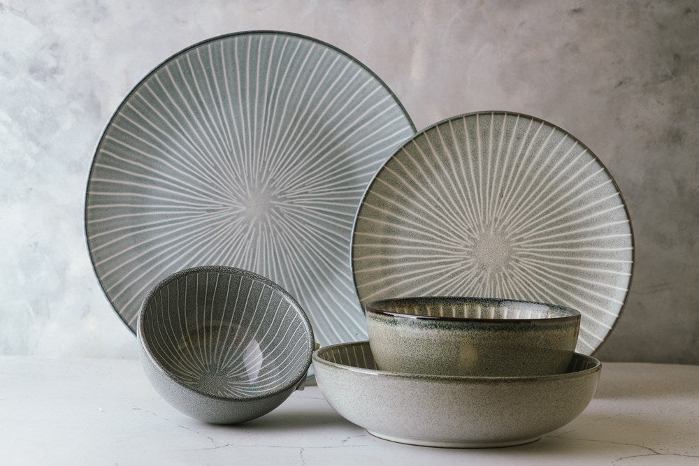 Grey Porcelain Dinnerware - Deep Plate | Full House Lebanon