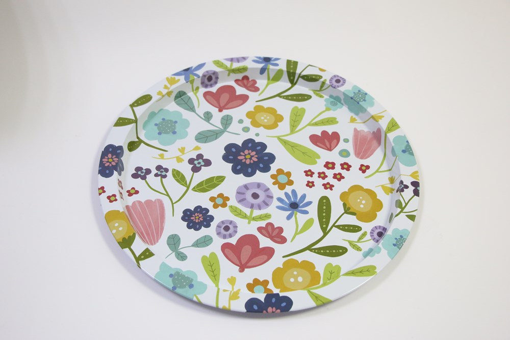 Floral Metal Tray - 6 | Full House Lebanon