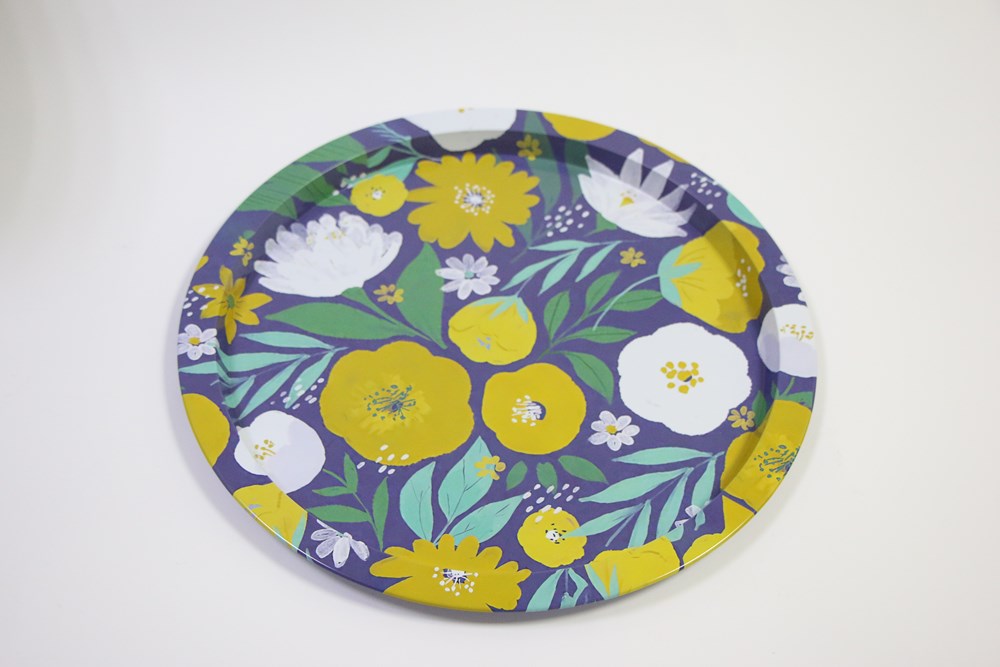Floral Metal Tray - 1 | Full House Lebanon