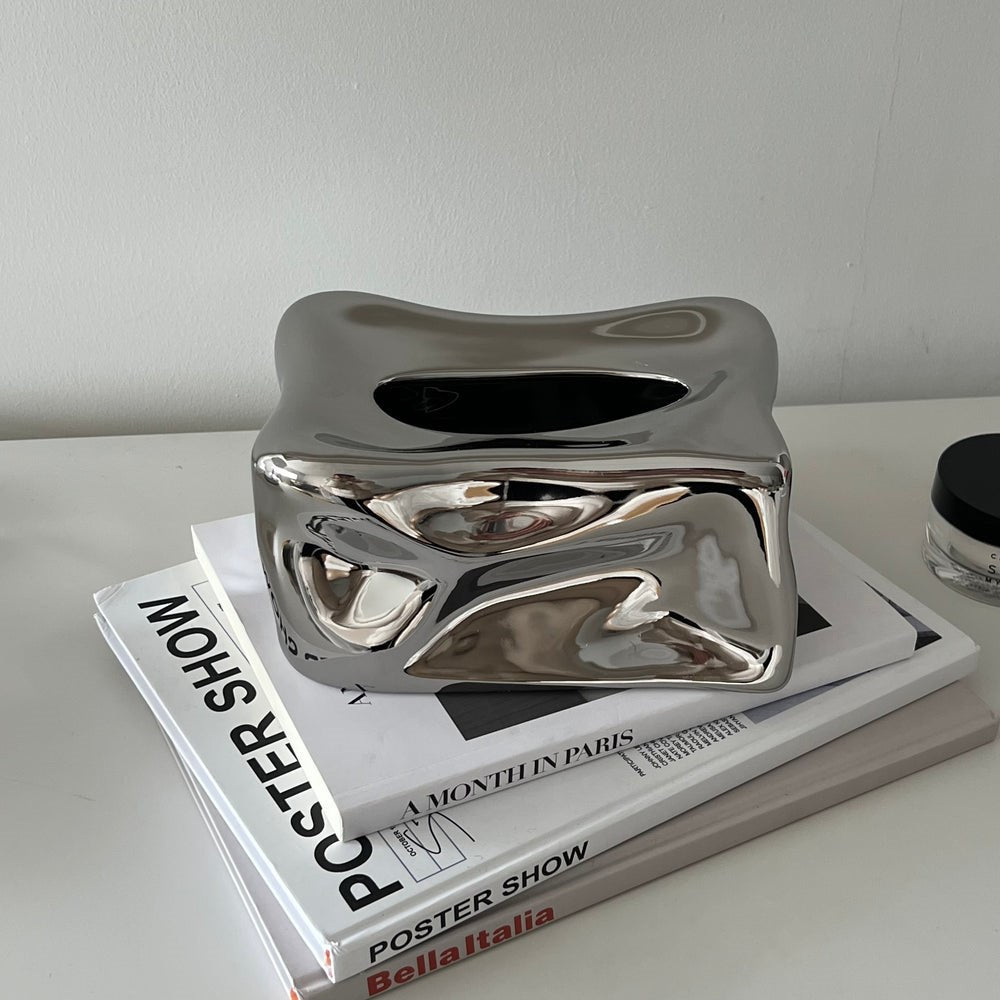 Silver Wave Tissue Box | Full House Lebanon