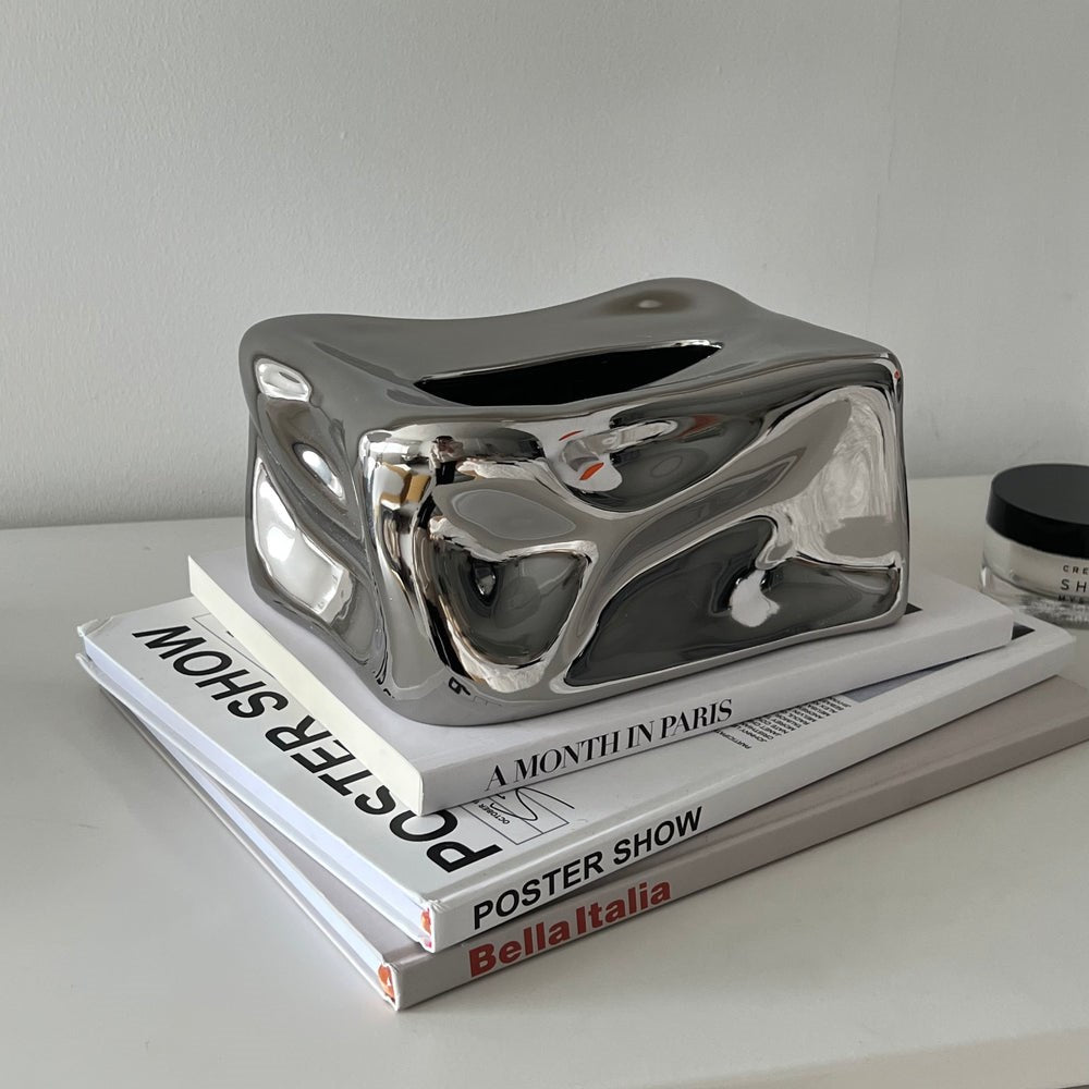 Silver Wave Tissue Box | Full House Lebanon