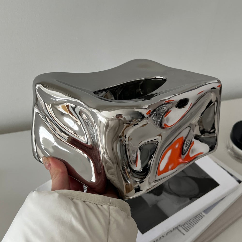 Silver Wave Tissue Box | Full House Lebanon