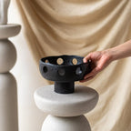 Stone Decorative Hollow Bowl - Black | Full House Lebanon