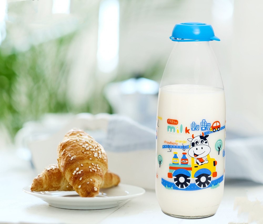 Milk Glass Bottle - Light Pink | Full House Lebanon