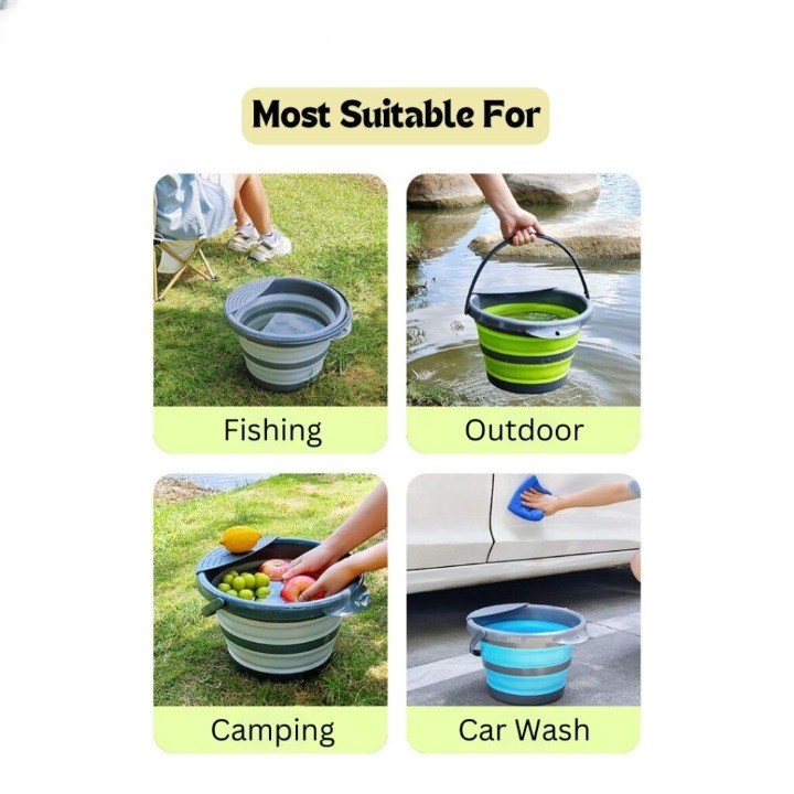 Collapsible Silicone Cleaning Bucket | Full House Lebanon