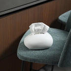 Modern White Ceramic Tissue Box | Full House Lebanon