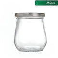 Glass Jar with a Silver Metal Lid - 200 ml | Full House Lebanon