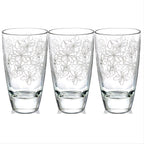 Borgonovo Floral-Patterned Glass Tumbler Set (3 Pcs) | Full House Lebanon