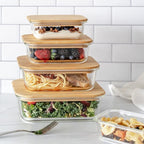 Rectangular Bamboo-Lid Food Containers - Large | Full House Lebanon