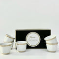 Rosanna Gold Stripe Shaffeh Cups Set (6 Pcs ) | Full House Lebanon