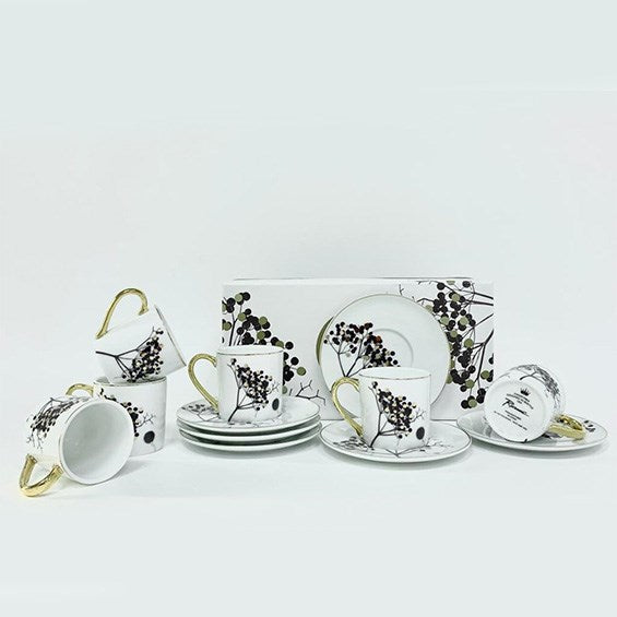 Rosanna La Foret Espresso Cups & Saucer Set (12 Pcs) | Full House Lebanon