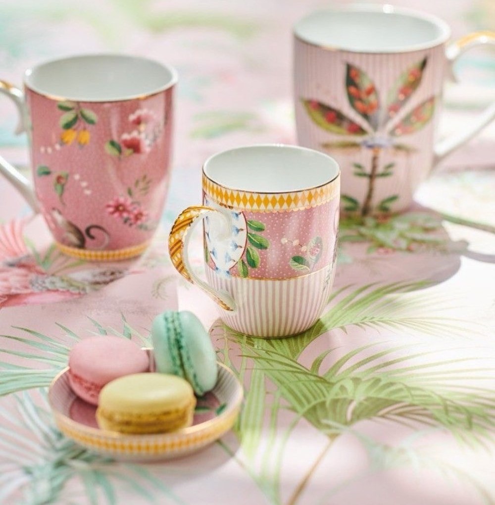 Pip Studio La Majorelle Mugs Pink Set (2 Pcs) - Large | Full House Lebanon