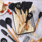 Black Kitchen Utensils - Slotted Spoon | Full House Lebanon