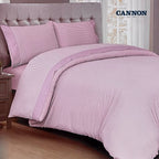 Cannon Dots & Stripe Duvet Cover Set (4 Pcs) - Double, Light Grey | Full House Lebanon