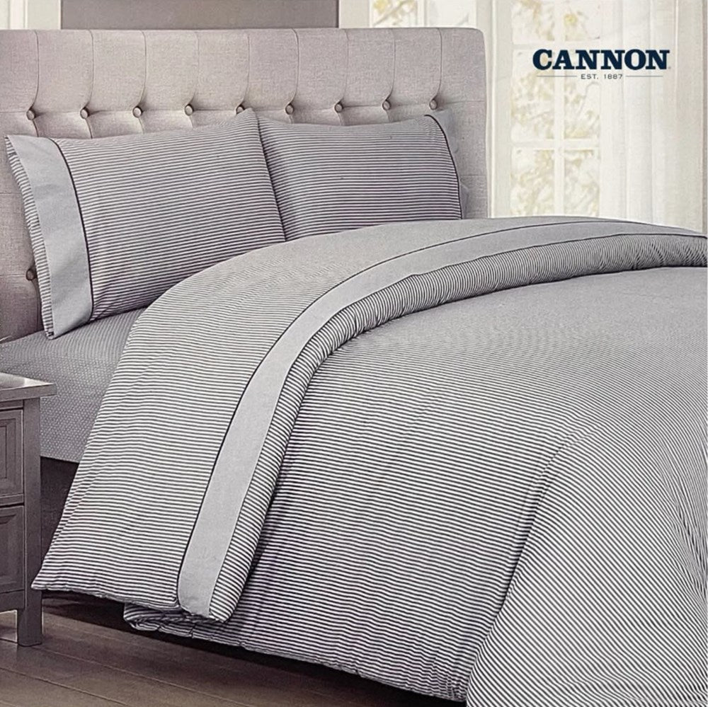 Cannon Dots & Stripe Duvet Cover Set (4 Pcs) - Double, Beige | Full House Lebanon