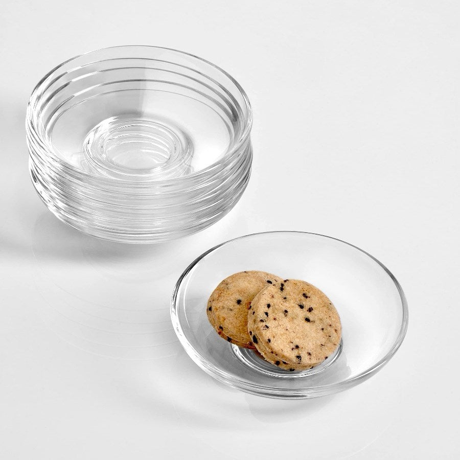 Pasabahce Glass Saucer Set (Half a Dozen) | Full House Lebanon