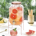 Glass Beverage Dispenser with a Metal Stand. | Full House Lebanon