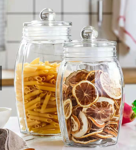 Round Airtight Glass Jars - 1250 ml | Full House Lebanon