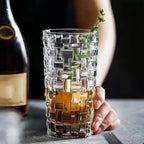 Grid-Design Glass Tumbler Set (6 Pcs) | Full House Lebanon