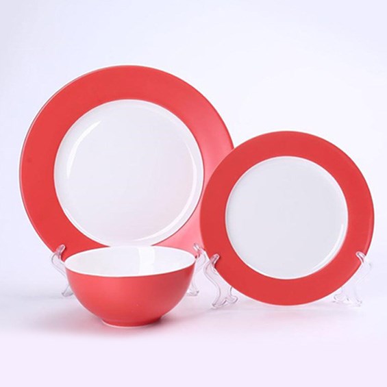 Solecasa Porcelain Dinner Set (12 Pcs) - Orange | Full House Lebanon