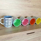 Two - Toned Tribal Porcelain Mug - Light Blue | Full House Lebanon
