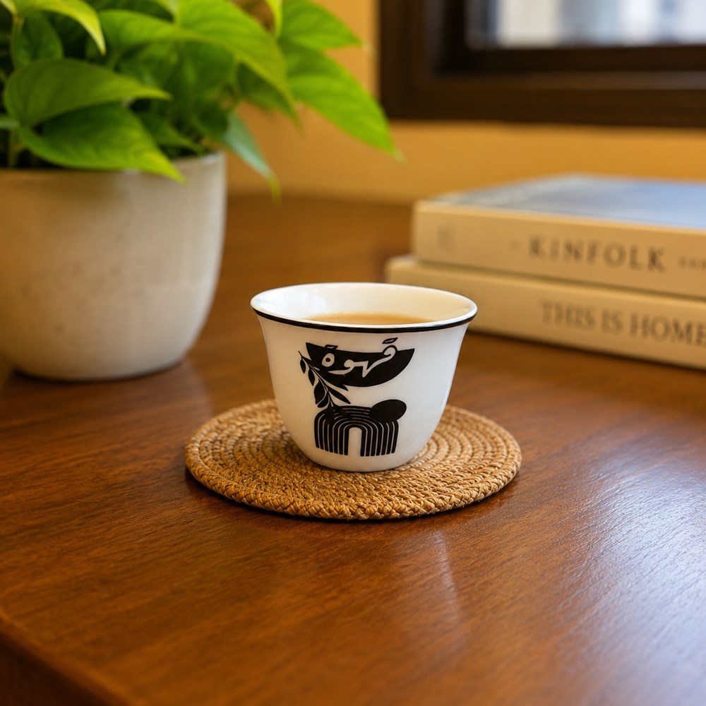 Shaffeh Calligraphy Coffee Cup Set –  Set Of 12 | Full House Lebanon