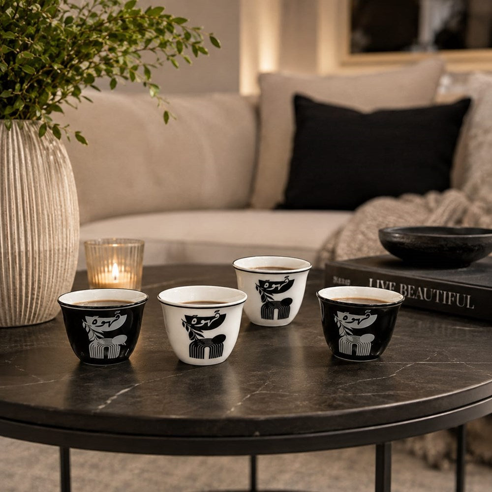 Shaffeh Calligraphy Coffee Cup Set –  Set Of 12 | Full House Lebanon