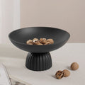 Matte Black Pedestal Decorative Bowl | Full House Lebanon
