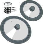 Universal Glass Pan Lid with Silicone Rim – 2 Size Options | Full House Lebanon