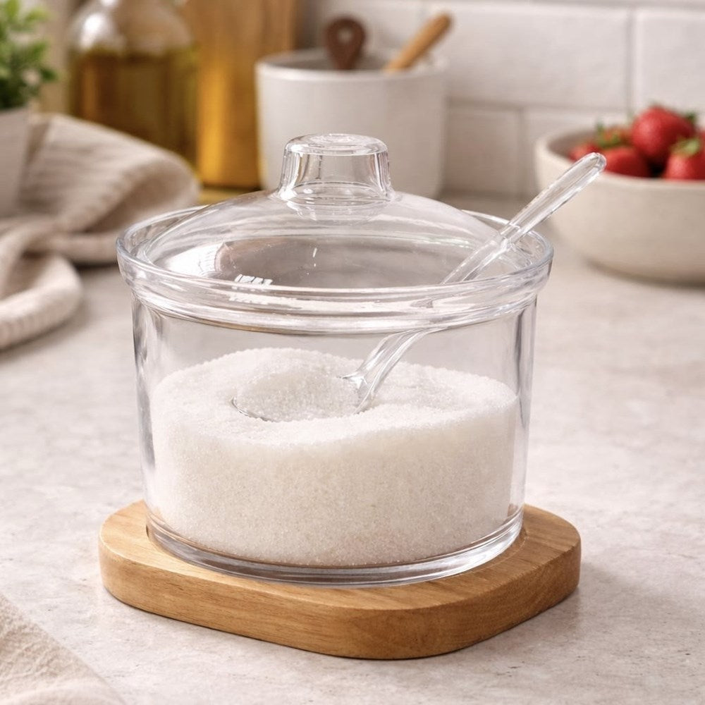 Acrylic Sugar Pot with Spoon | Full House Lebanon