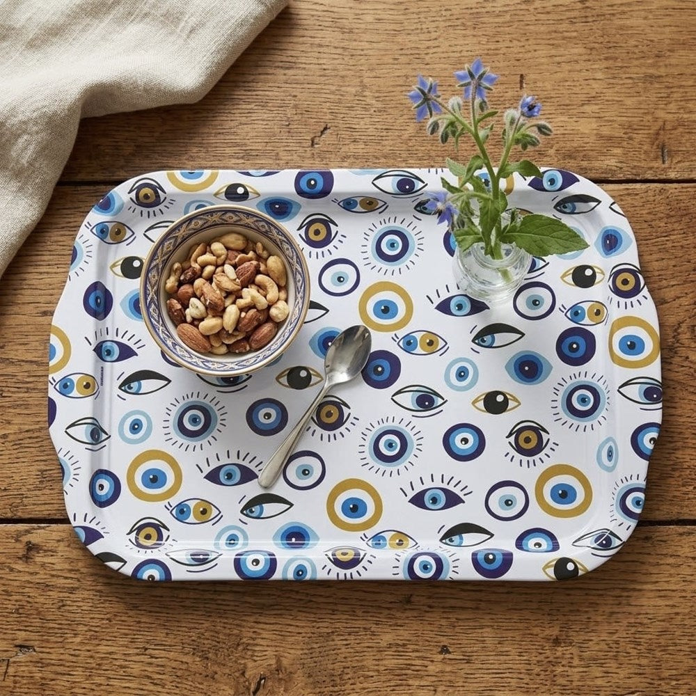Metal  Rectangular  Printed Serving Tray