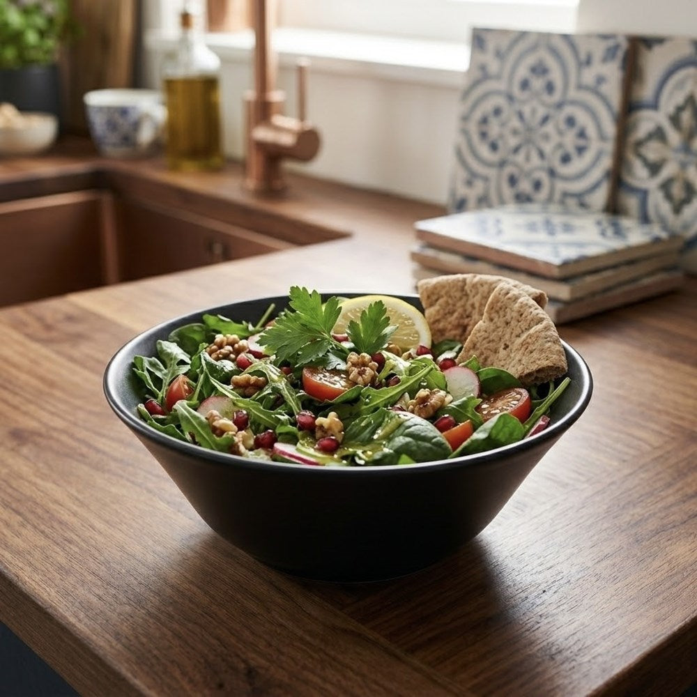 Black Matte  Porcelain Serving Bowl | Full House Lebanon