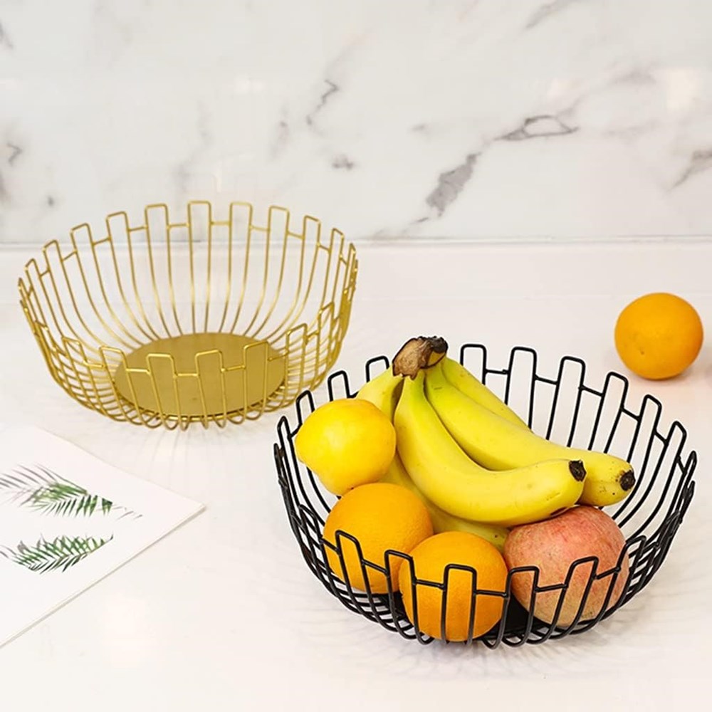 Gold Metal Fruit Basket | Full House Lebanon
