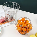 Multipurpose Stainless Steel Folding Fruit and Vegetable Basket - Silver | Full House Lebanon