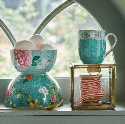 Pip Studio Blushing Birds Bowl Blue - Medium | Full House Lebanon