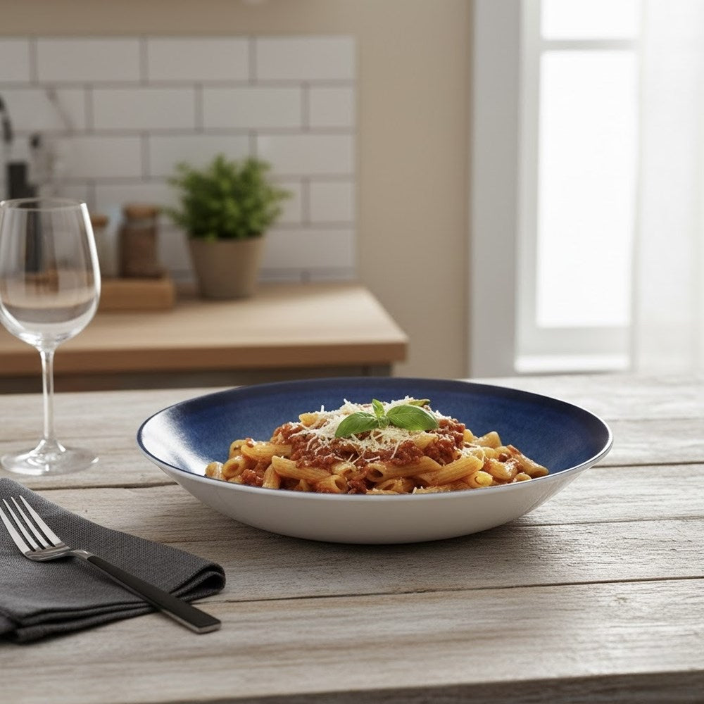 Melamine Blue Deep Plate | Full House Lebanon