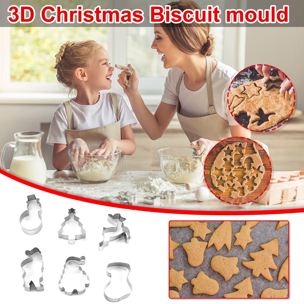 Christmas Cookie Cutter Set (6 Pcs) | Full House Lebanon