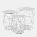 Nesting Side Tables Removable Trays Set (3 Pcs) | Full House Lebanon