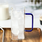 Square Glass Cup with Colored Handle | Full House Lebanon