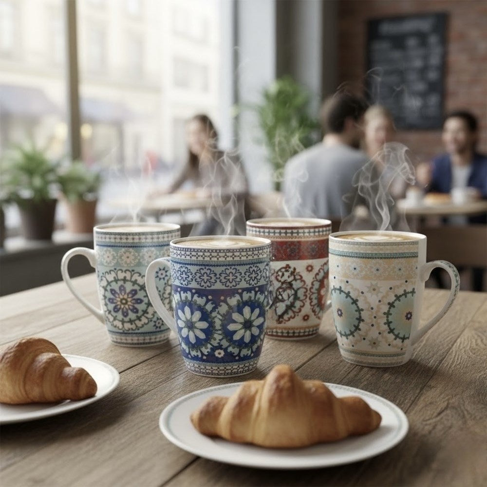 Mediterranean Mosaic Porcelain Mug | Full House Lebanon
