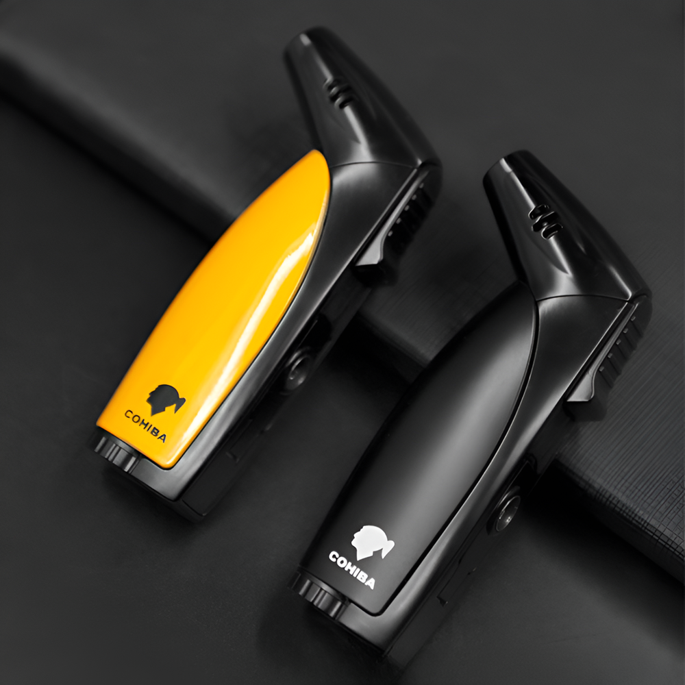 Double Tube Cigar Lighter - Yellow | Full House Lebanon