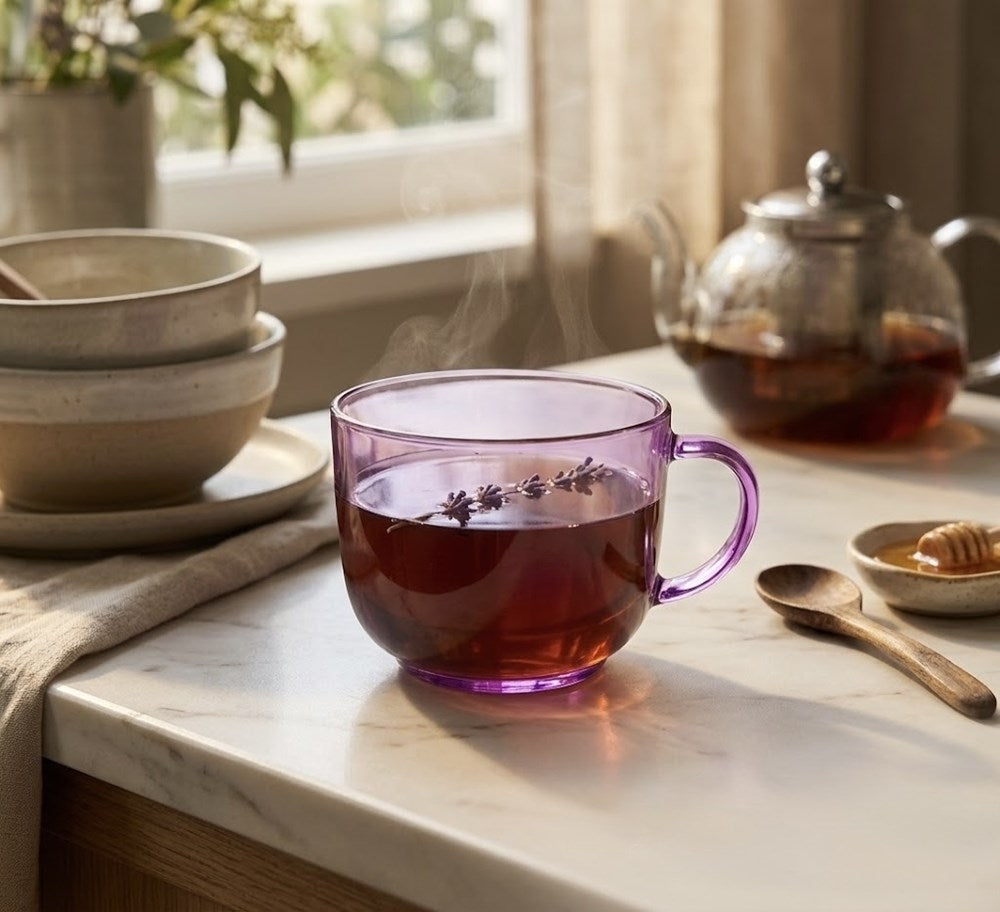Multicolor Glass C-Handle Mug Set (3 Pcs) | Full House Lebanon