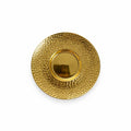 Round Gold Metal Coaster Set (6 Pcs)