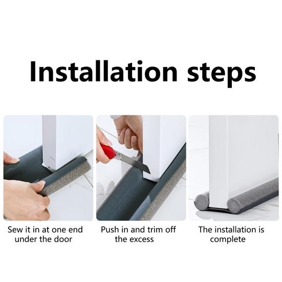 Twin Door Draft Stopper - Black | Full House Lebanon