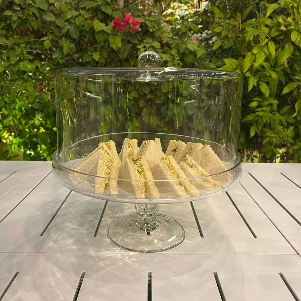 Glass Serving Stand with Dome | Full House Lebanon