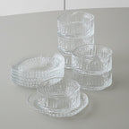 Glass Dessert Bowl & Saucer Set – 12 Pieces | Full House Lebanon