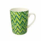 Green  Patterned Porcelain Mug