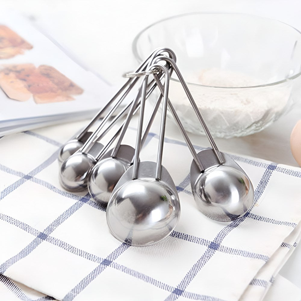 Stainless Steel Measuring Spoons Set (5 Pcs) | Full House Lebanon